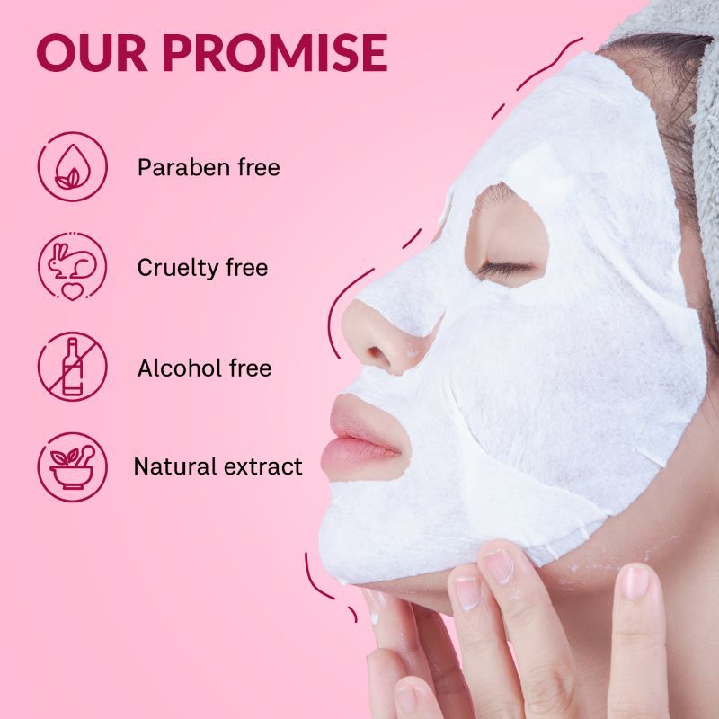 Mirabelle Rice Water Facial Sheet Mask For Anti - Acne