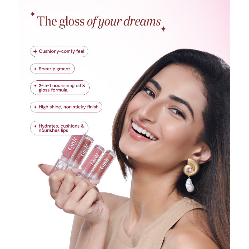 Gush Beauty Glaze Lip Oil Gloss High Shine