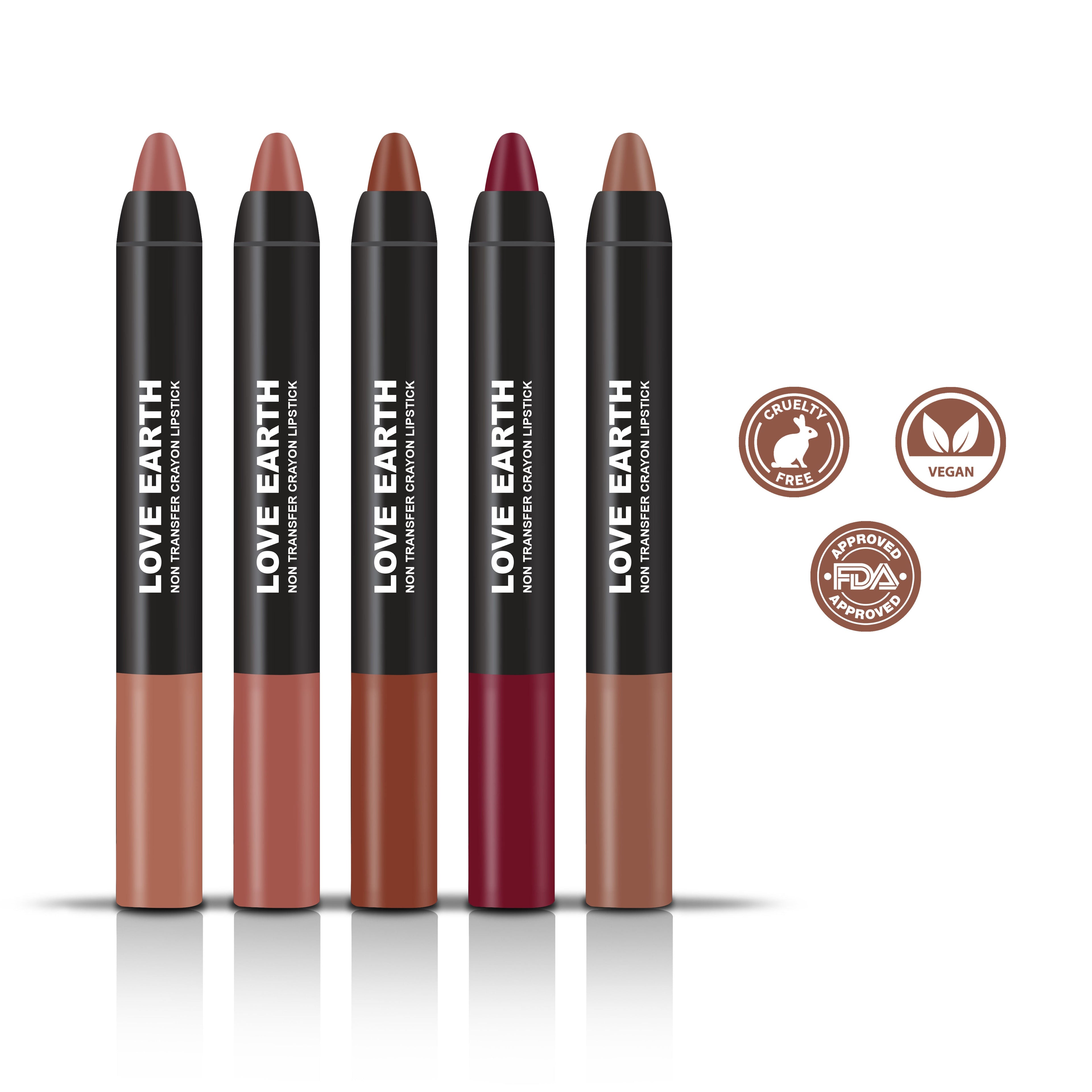 Love Earth Lip Crayon Non-Transfer Lipstick