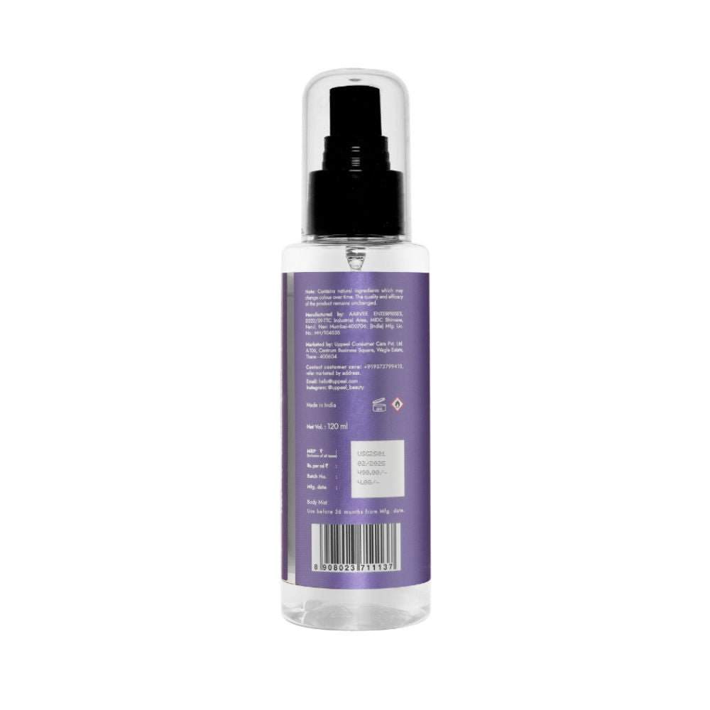 Uppeel Sparkling Grape Hair & Body Mist, Fruity, Floral & Vanilla, Fine Fragrance For Her
