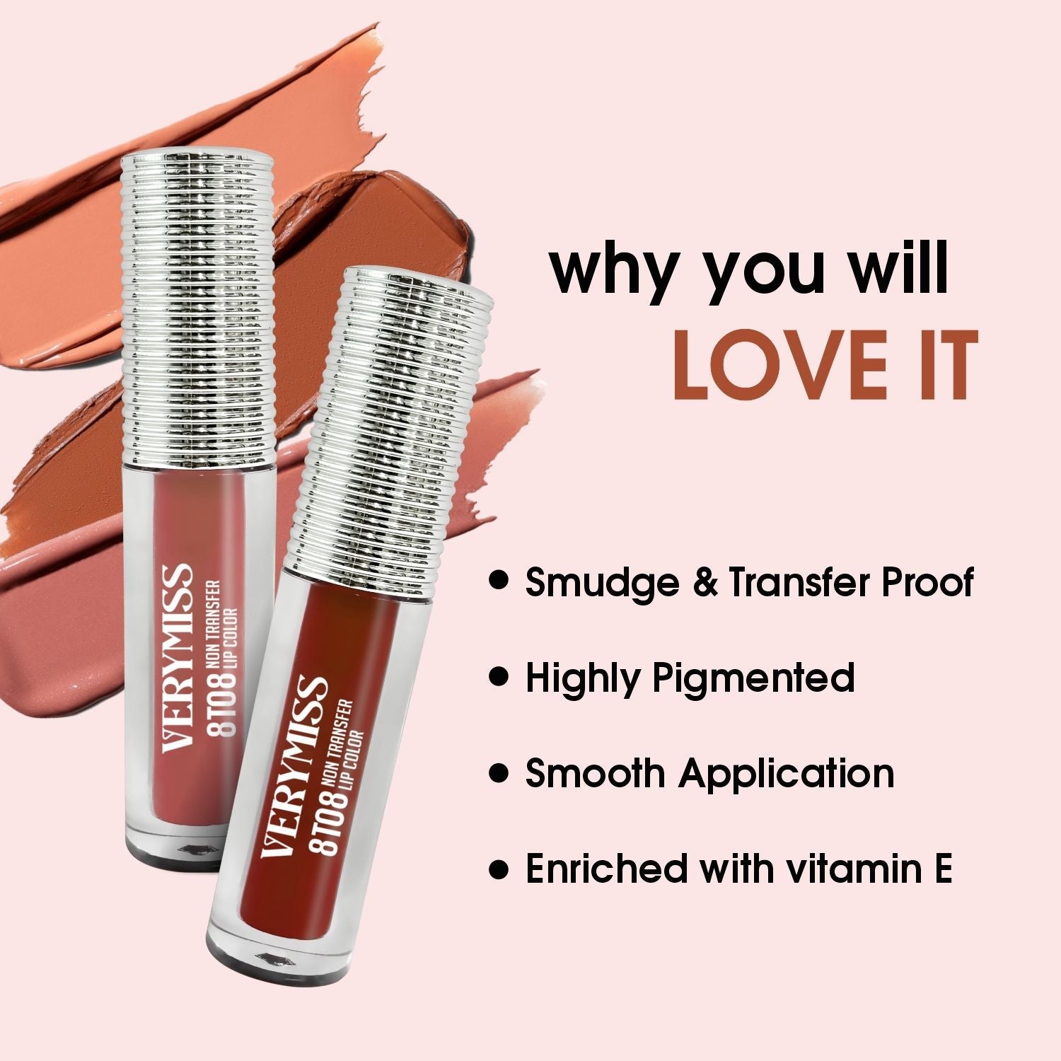 VERYMISS 8 To 8 Non Transfer Lip Color