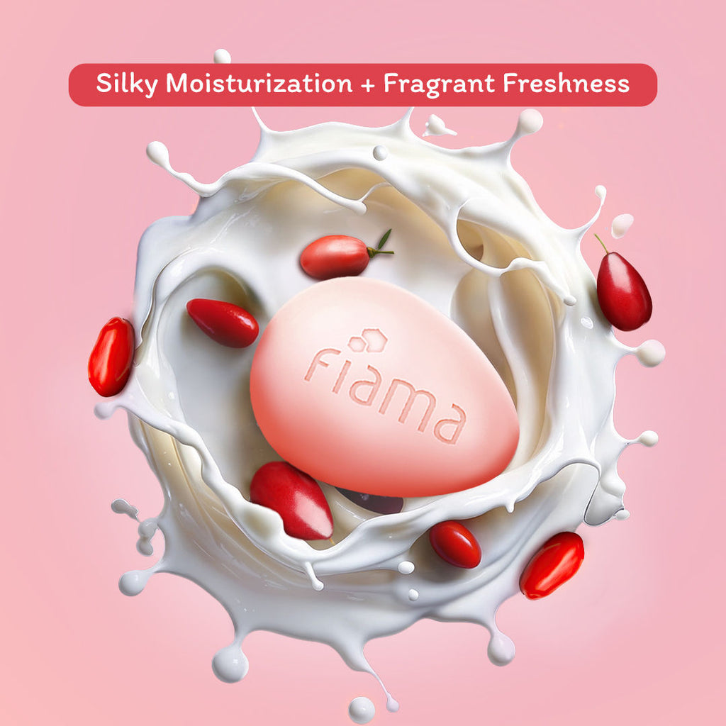 Fiama Skin Barrier Strengthening Moisturizing Soap Bar Japanese Hokkaido Milk, Goji Berry