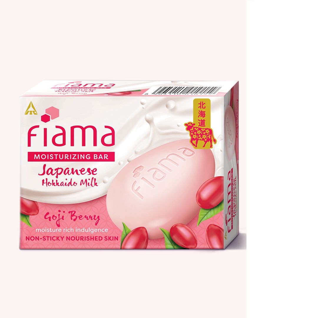 Fiama Skin Barrier Strengthening Moisturizing Soap Bar Japanese Hokkaido Milk, Goji Berry