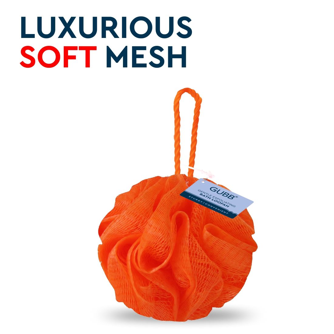 GUBB Plastic Bath Sponge Round Loose Loofah - Color May Vary