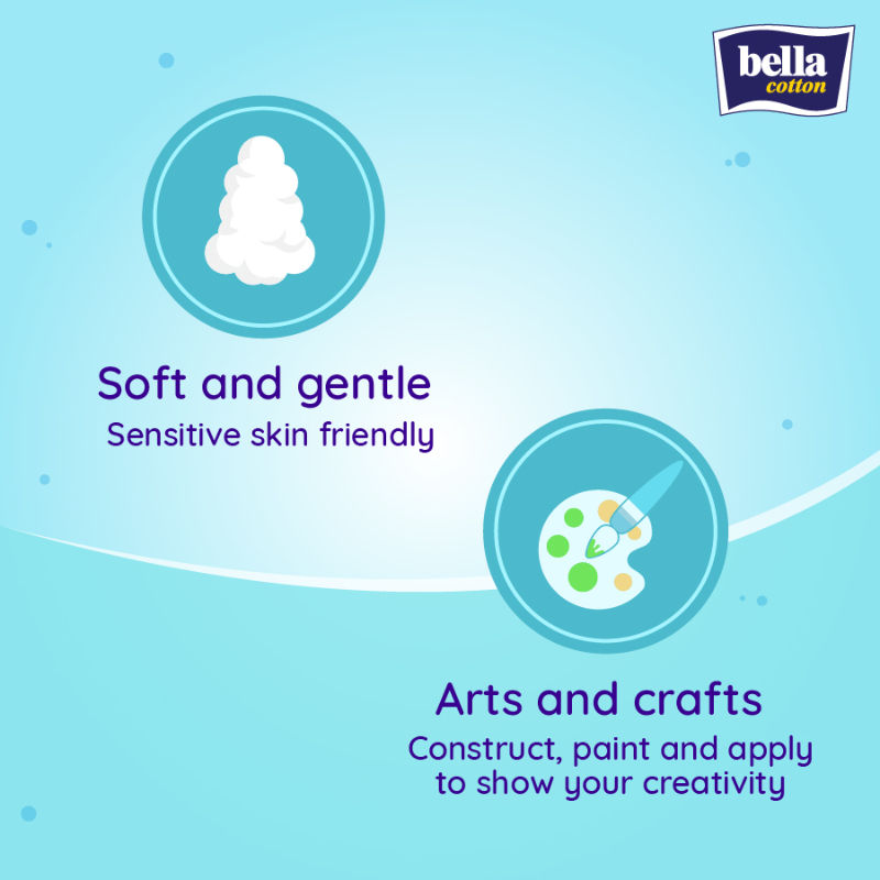 Bella Cotton Buds with Paper Stick, Soft & Gentle,100% Cotton,Nature Friendly, Multipurposes