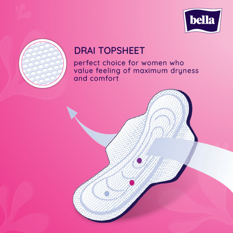Bella Classic Drai Breathable Sanitary Pads With Wings, Heavy Flow XL