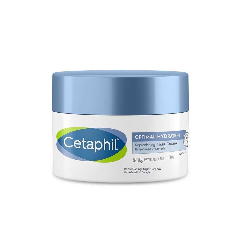 Cetaphil Optimal Hydration Night Cream, Lightweight, Skin Barrier Protection with Hyaluronic Acid
