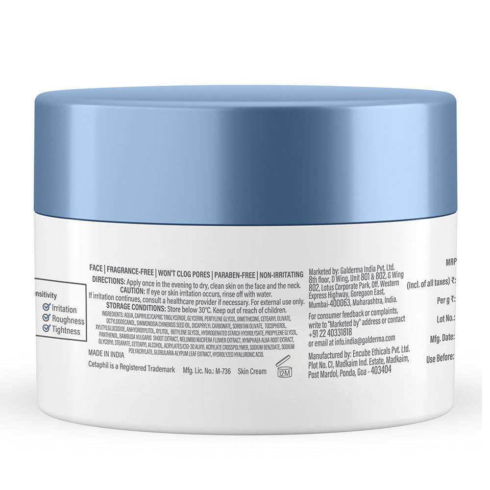 Cetaphil Optimal Hydration Night Cream, Lightweight, Skin Barrier Protection with Hyaluronic Acid