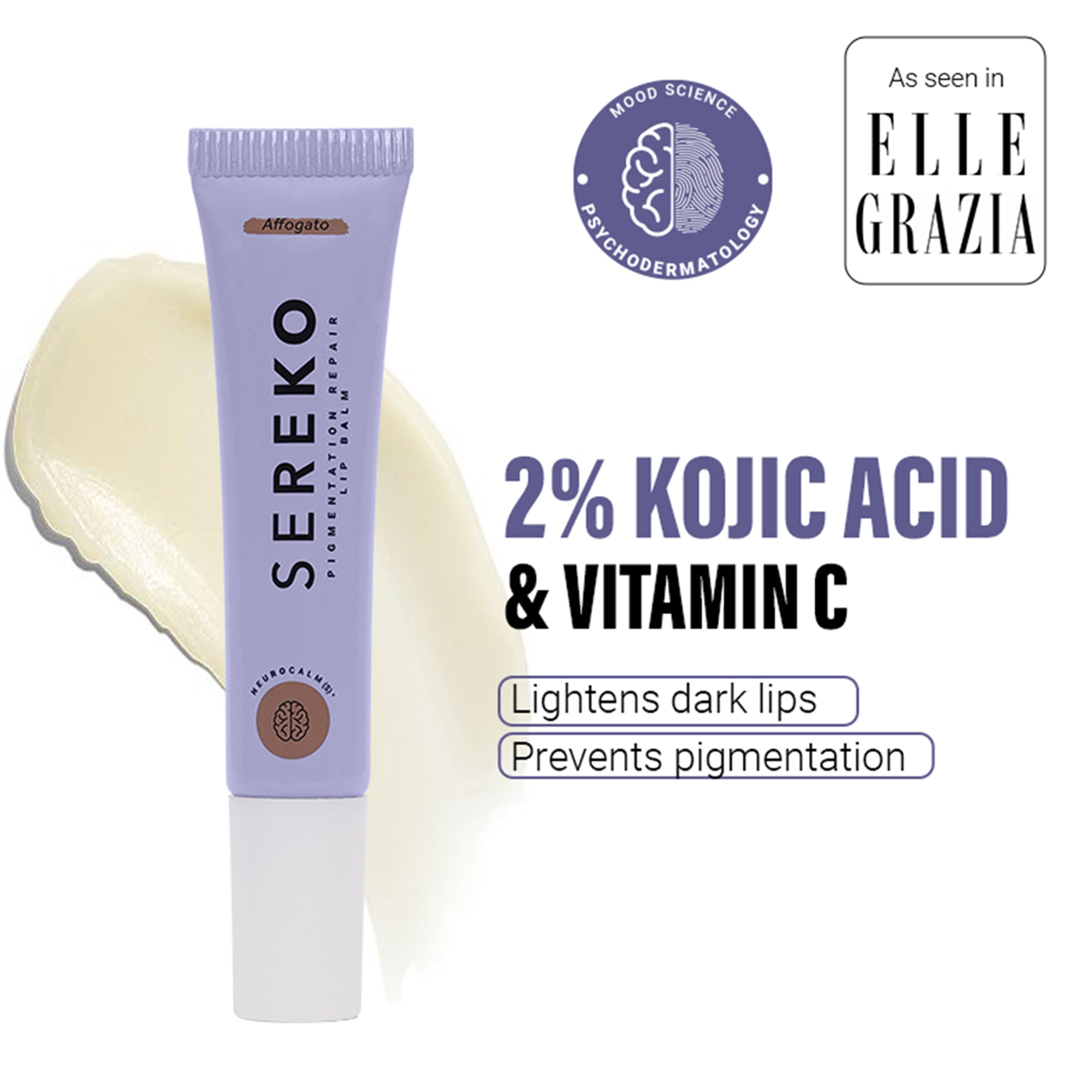 Sereko Hydra - Peptide Lip Balm, Clear, Enriched With Ceramides Barrier Repair Salted Caramel