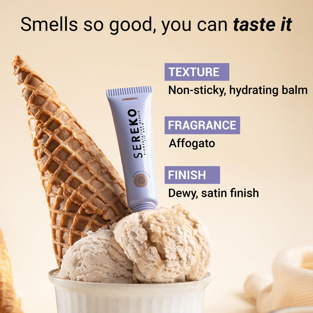 Sereko Hydra - Peptide Lip Balm, Clear, Enriched With Ceramides Barrier Repair Salted Caramel