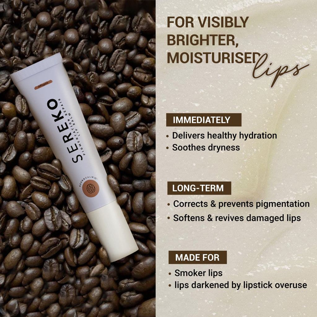 Sereko Hydra - Peptide Lip Balm, Clear, Enriched With Ceramides Barrier Repair Salted Caramel