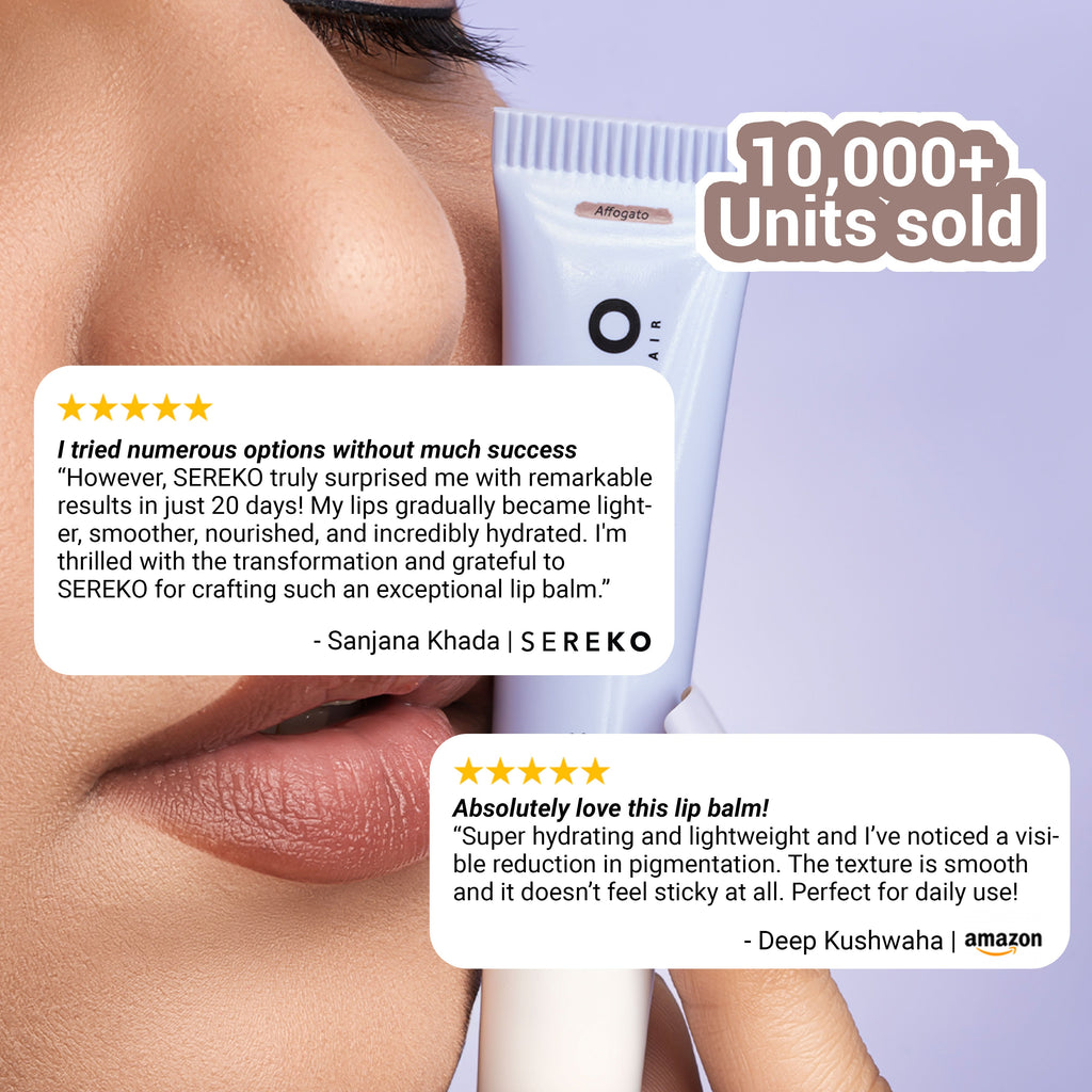 Sereko Hydra - Peptide Lip Balm, Clear, Enriched With Ceramides Barrier Repair Salted Caramel