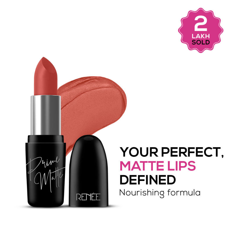 Renee Prime Matte Lipstick, Lightweight & Long-Lasting, Vitamin E Infused