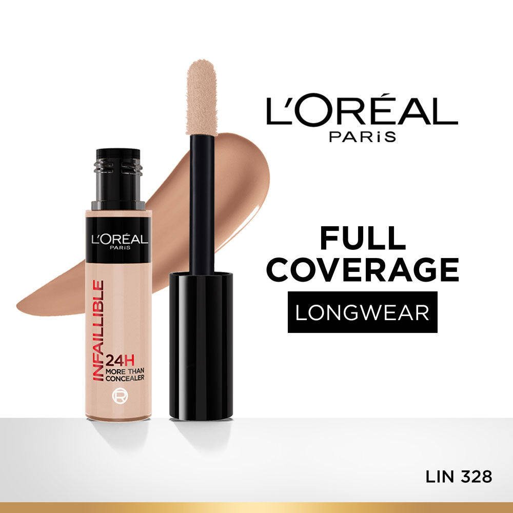LOreal Paris Infallible Full Wear Concealer, Maximum Coverage, Sweat Proof & Heat Proof - Amber 312