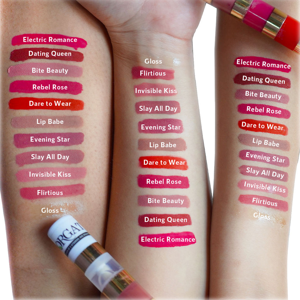 Orgatre Lush Lips 5-in-1 Matte Classic Lipstick with Gloss - Waterproof, Smudge-Proof, Long-Lasting