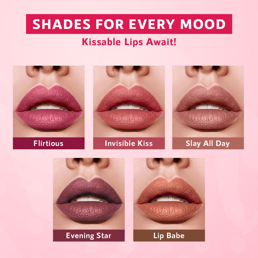 Orgatre Lush Lips 5-in-1 Matte Classic Lipstick with Gloss - Waterproof, Smudge-Proof, Long-Lasting