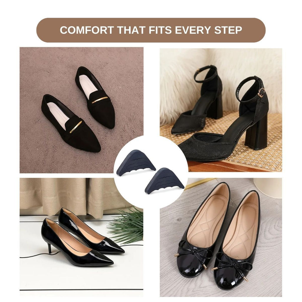 Matra Shoe Fillers 1 Pair Triangular Toe Liner Cushions Shoe Bite Protector Pad Foam Inserts