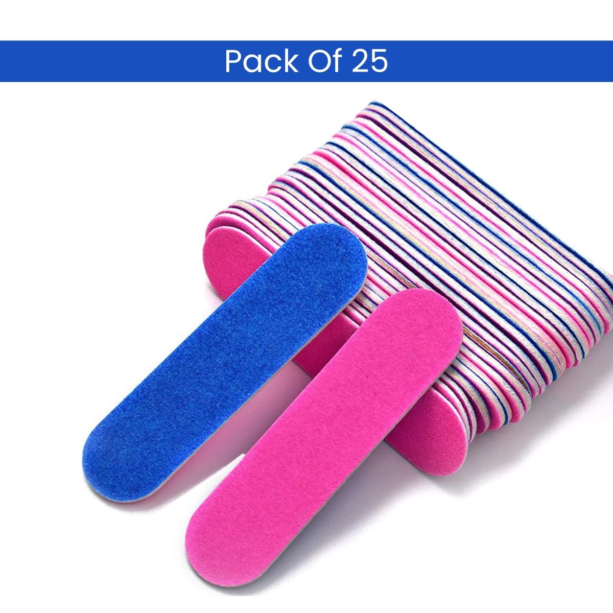 Matra Mini Nail Filer Colourful Double Sided Emery Boards For Manicure & Pedicure