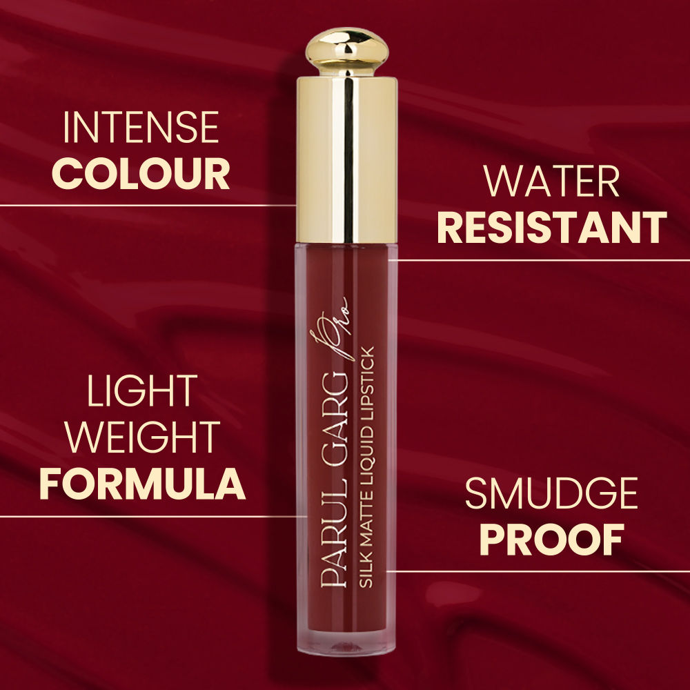 Parul Garg Beauty Silk Matte Liquid Lipstick, Long Lasting & Transfer-Proof