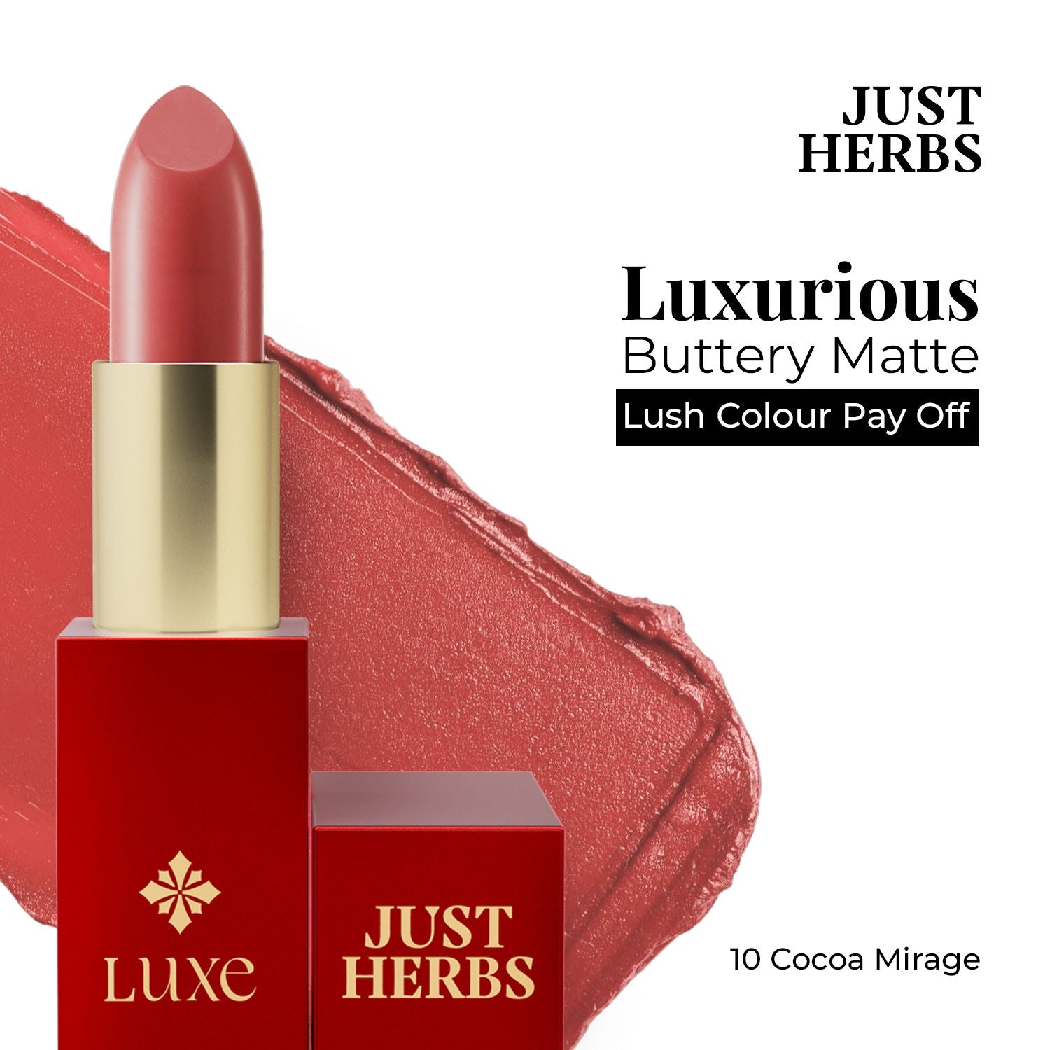 Just Herbs Luxe Satin Melt High Shine Lipstick