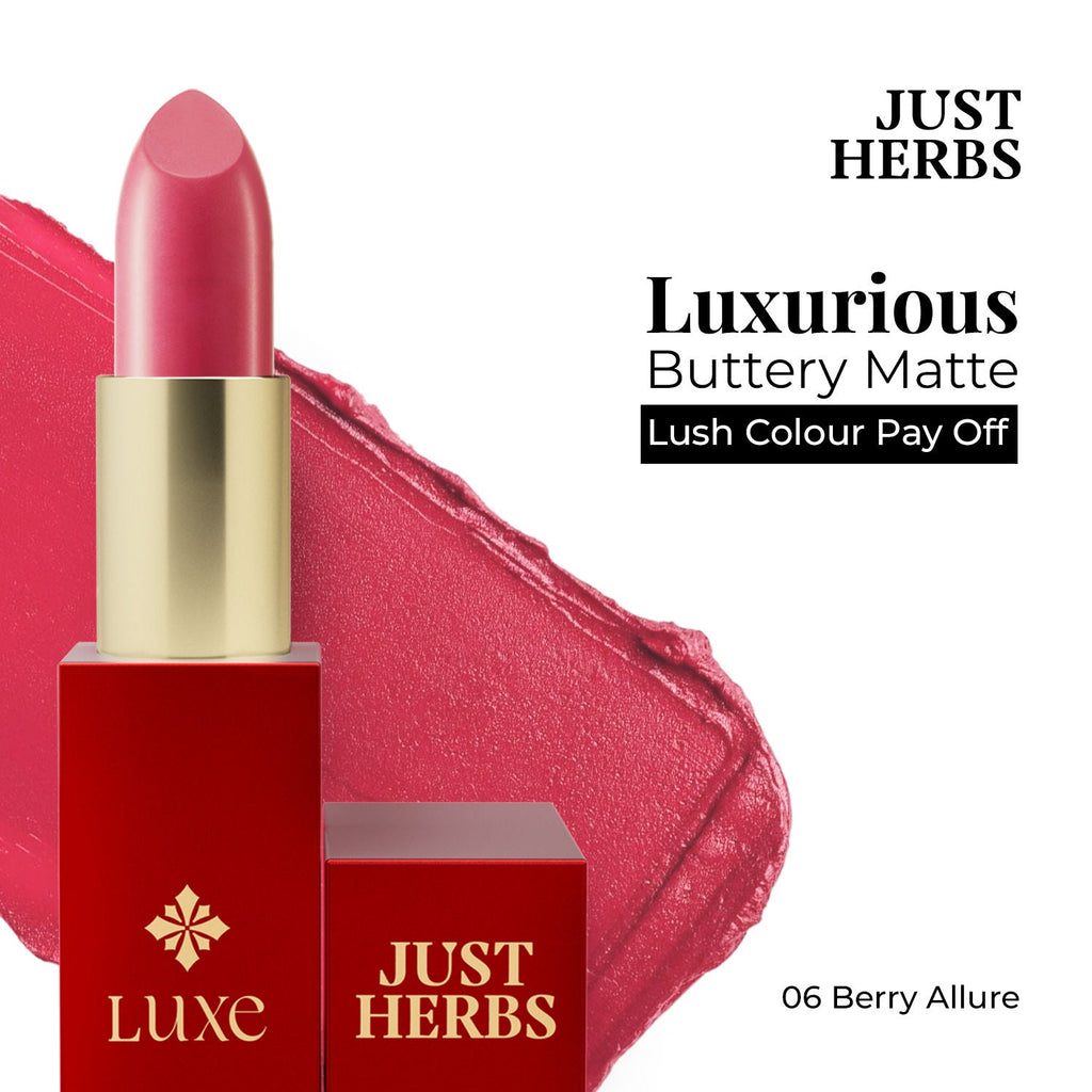 Just Herbs Luxe Satin Melt High Shine Lipstick