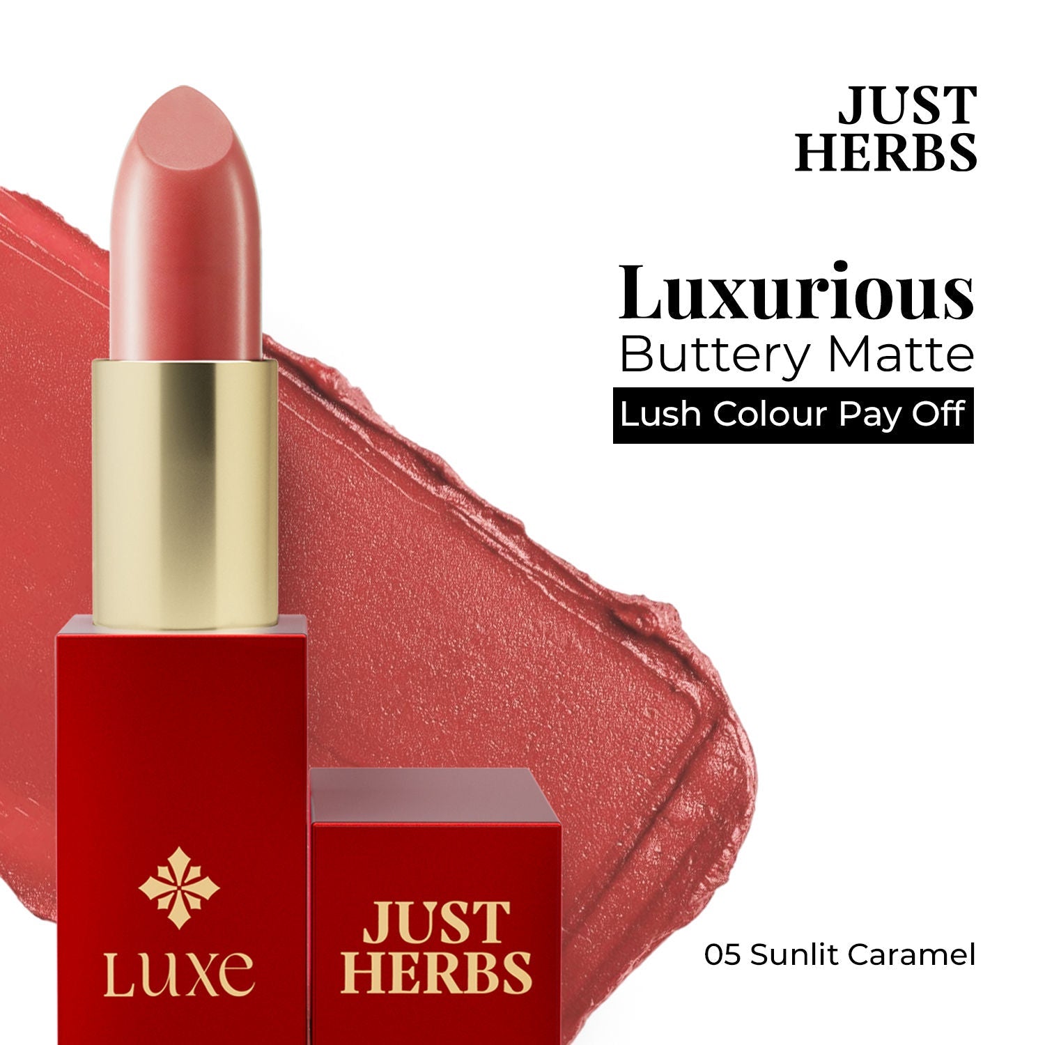 Just Herbs Luxe Satin Melt High Shine Lipstick