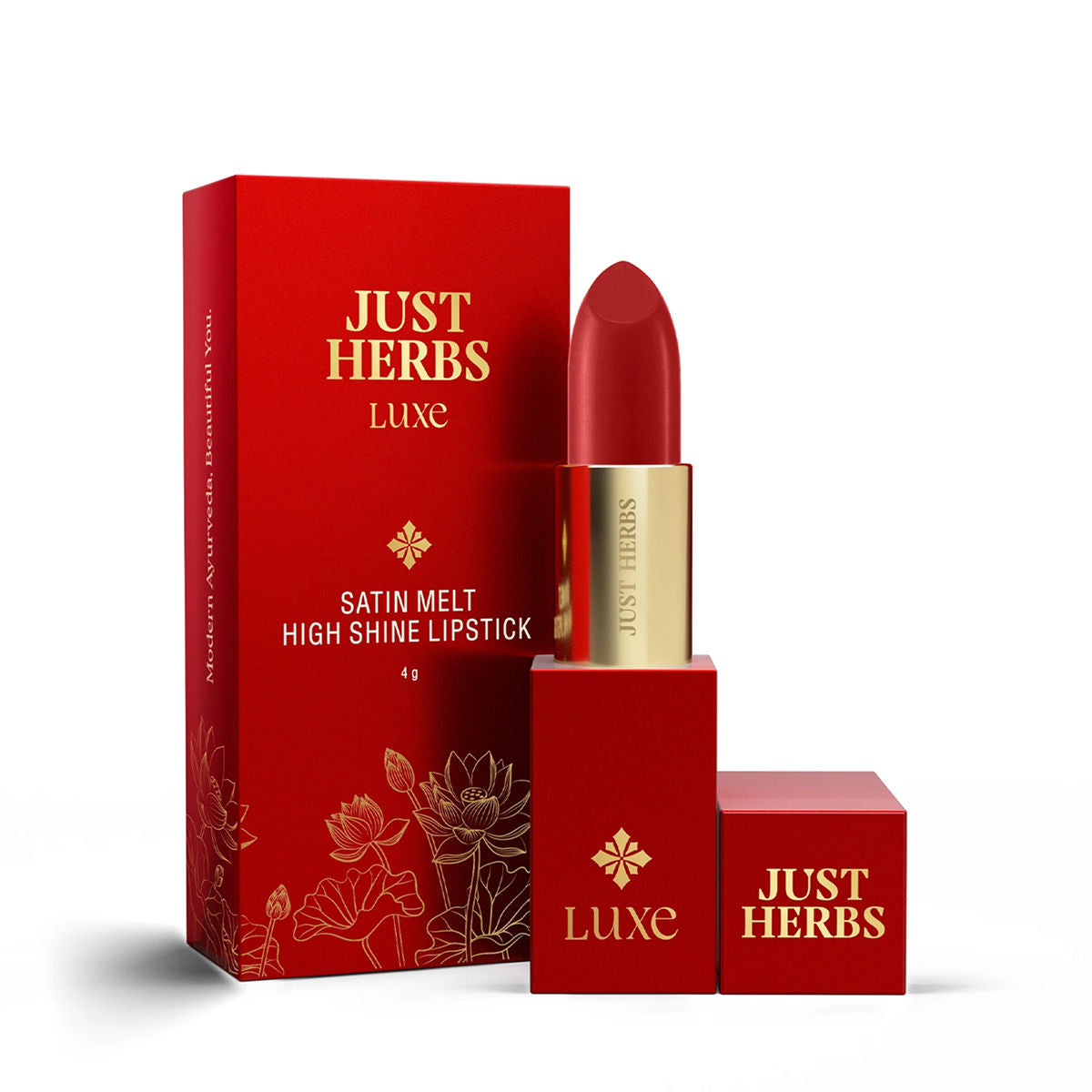 Just Herbs Luxe Satin Melt High Shine Lipstick