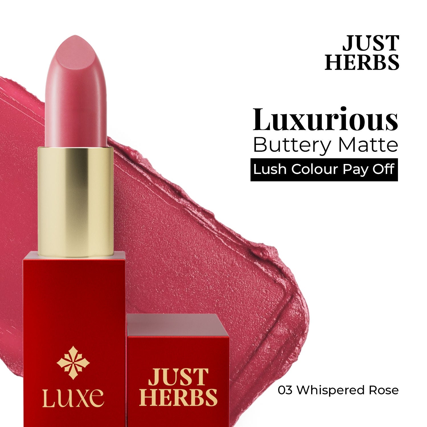 Just Herbs Luxe Satin Melt High Shine Lipstick