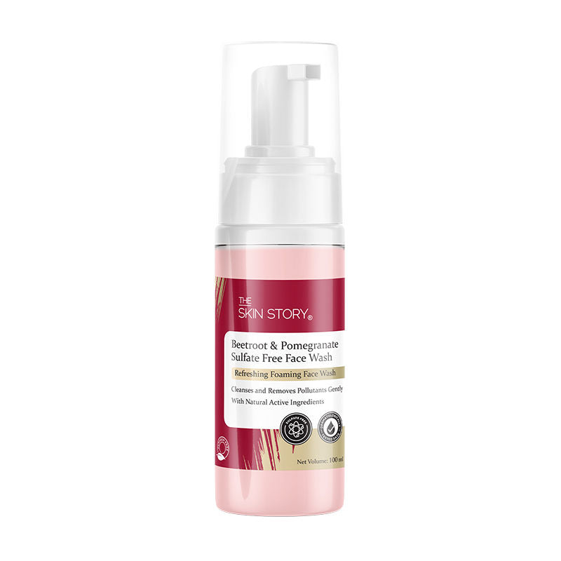 The Skin Story Beetroot Glow Foaming Face Wash For Dark Spots Anti-Aging Cleanses Pore Sulphate Free