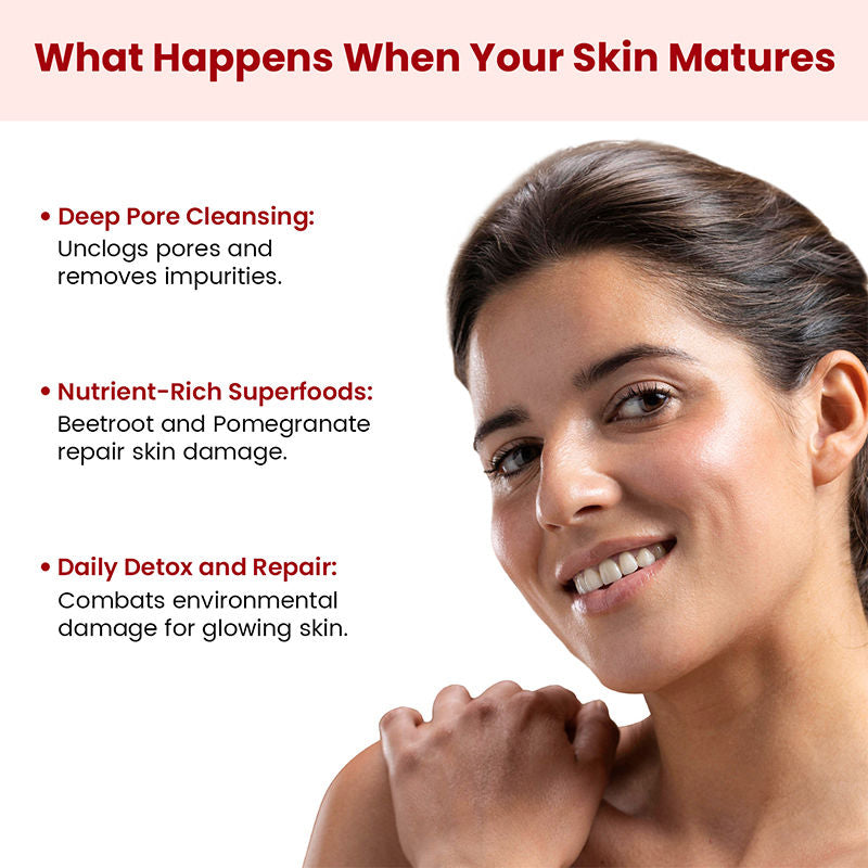The Skin Story Beetroot Glow Foaming Face Wash For Dark Spots Anti-Aging Cleanses Pore Sulphate Free