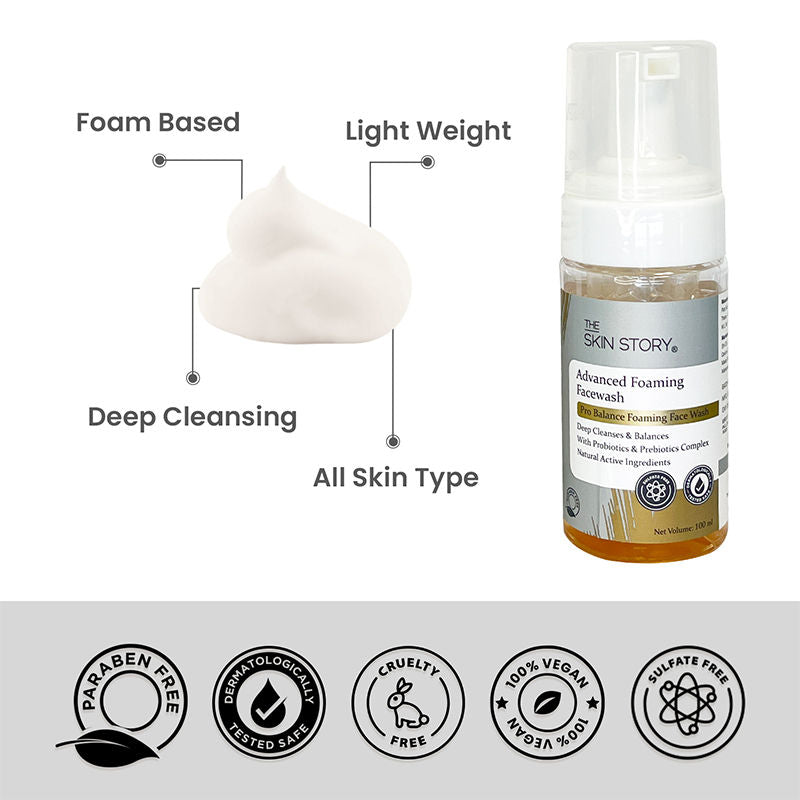 The Skin Story Sulphate Free Foaming Face Wash For Oil Control Skin Barrier Protection Hydrated Skin