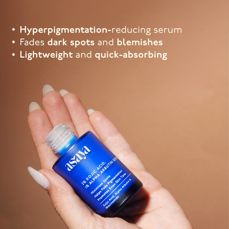 Asaya 2% Kojic Acid + 1% Alpha Arbutin Face Serum for Brightening, Even Tone & Pigmentation