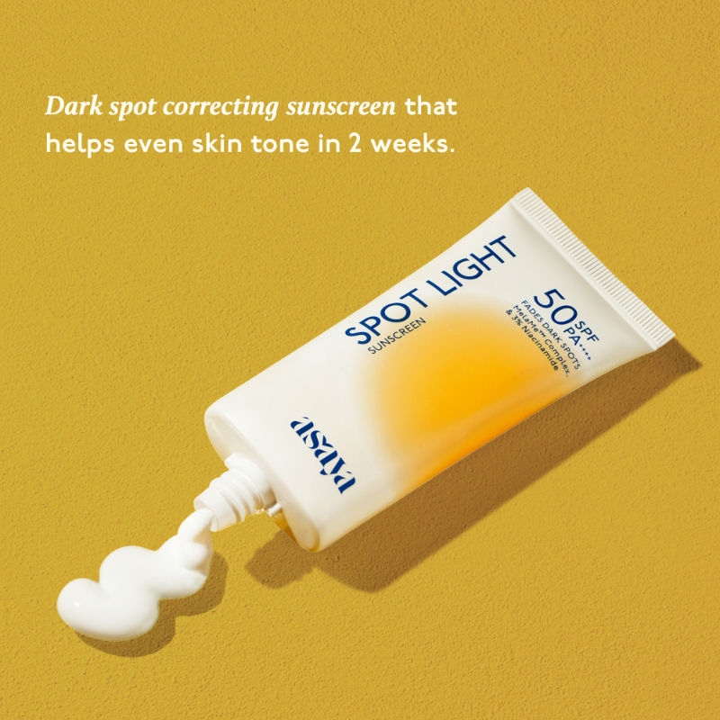 Asaya In-Vivo Tested Spot Light Depigmenting Sunscreen SPF 50 PA++++ No White Cast