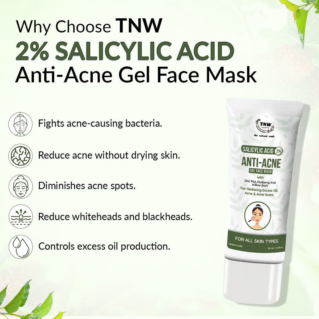 TNW The Natural Wash 2% Salicylic Acid Anti-Acne Gel Face Mask