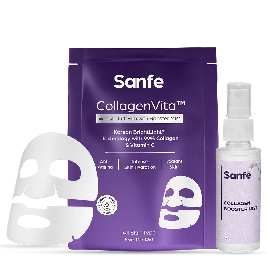 Sanfe Collagenvita Wrinkle Lift Film With Booster Mist For Instant Glow