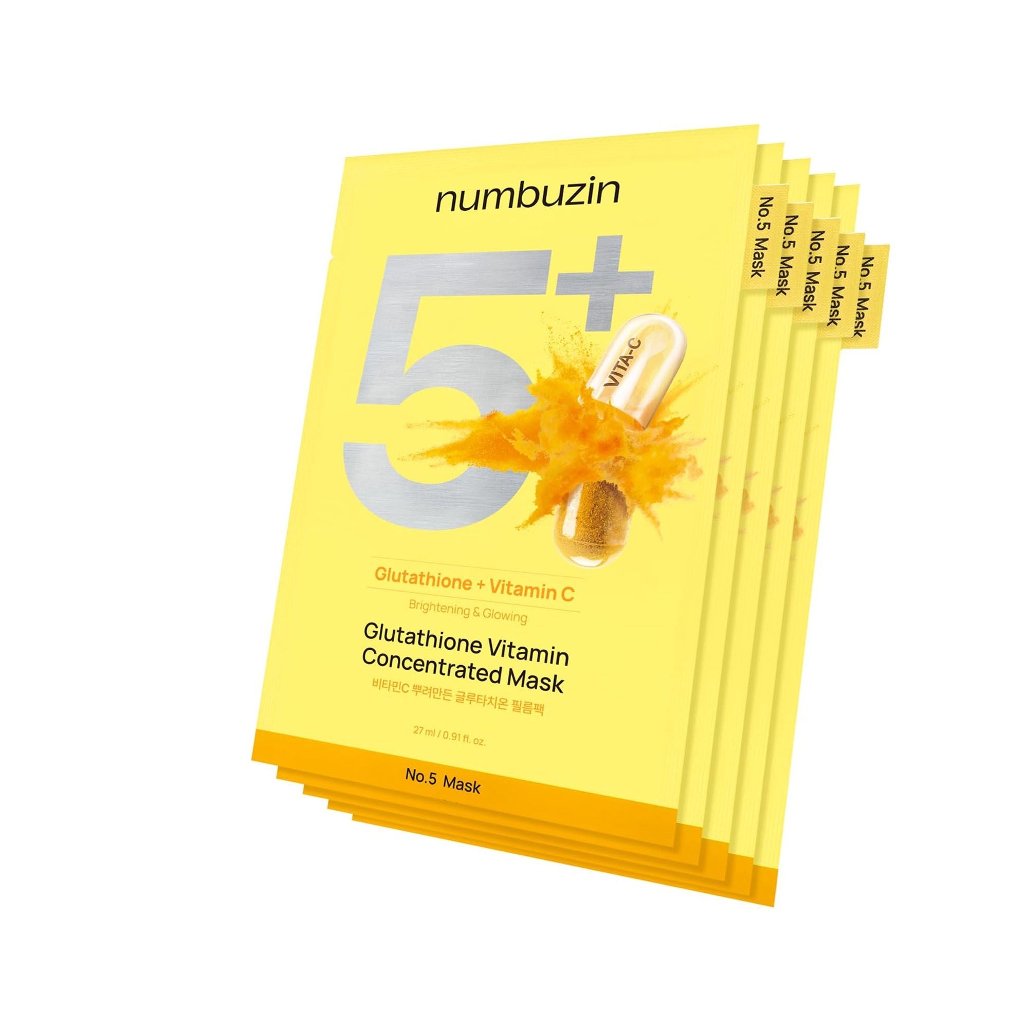 Numbuzin No.5+ Glutathione Vitamin Concentrated Mask