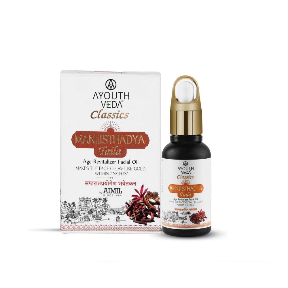 Ayouthveda Manjisthadya Taila with Goat Milk & Herbs to Nourish Skin & Fade Blemishes