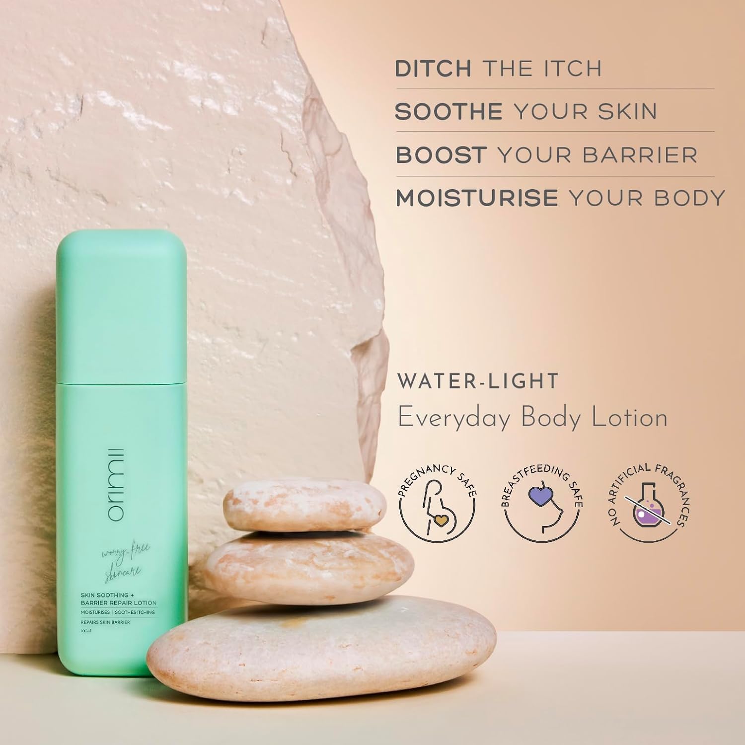 Orimii Barrier Repair Non-Comedogenic Body Lotion with Ceramides - Moisturizes & Reduces Itching