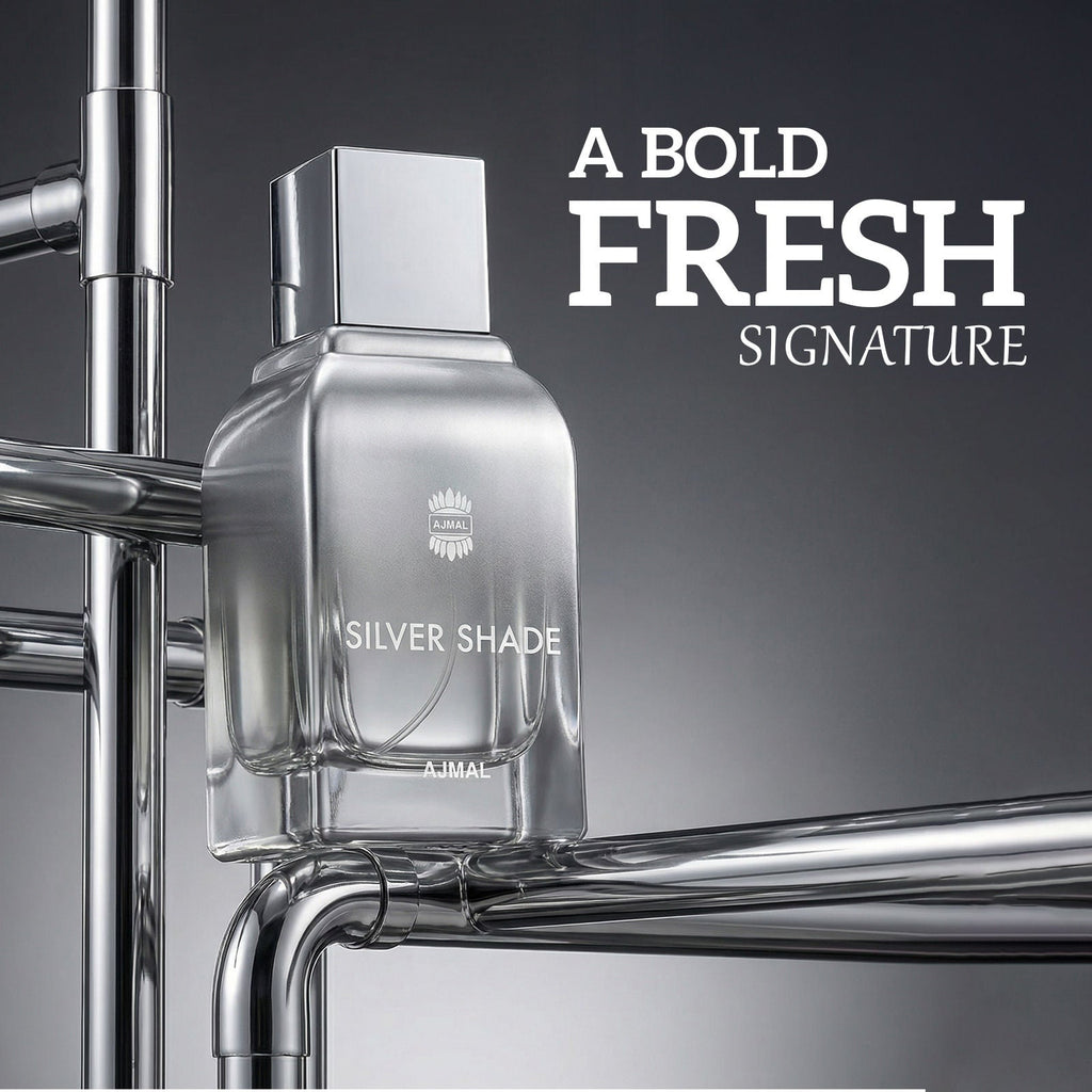 Ajmal India Silver Shade Long Lasting Perfume For Men Fresh Citrus Woody Musk Elegant Fragrance