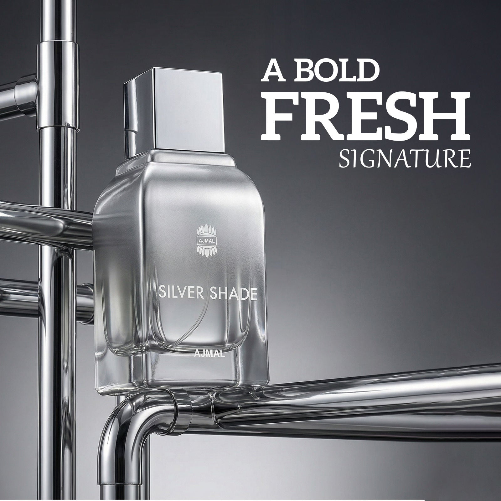 Ajmal India Silver Shade Long Lasting Perfume For Men Fresh Citrus Woody Musk Elegant Fragrance