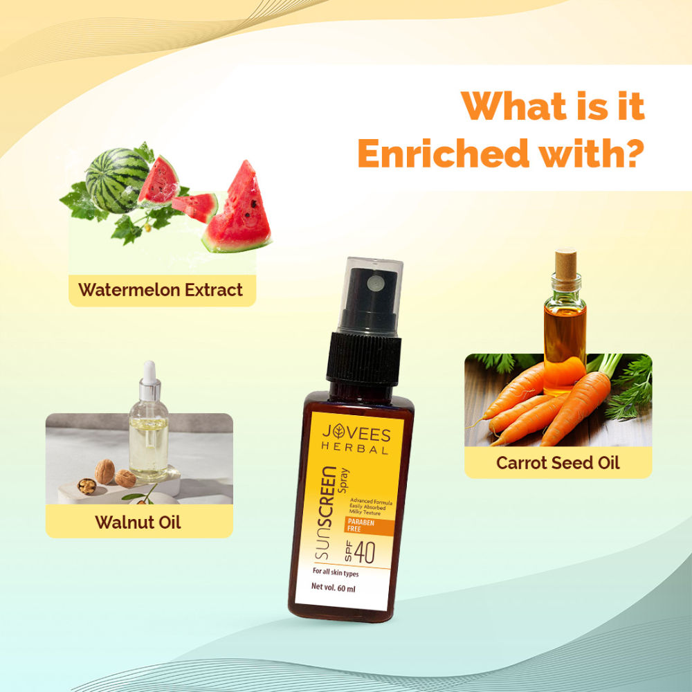 Jovees Herbal Sun Screen Spray SPF 40 For All Skin Types