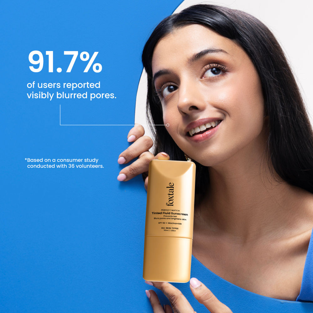 Foxtale SPF 50 PA+++ Tinted Fluid Sunscreen