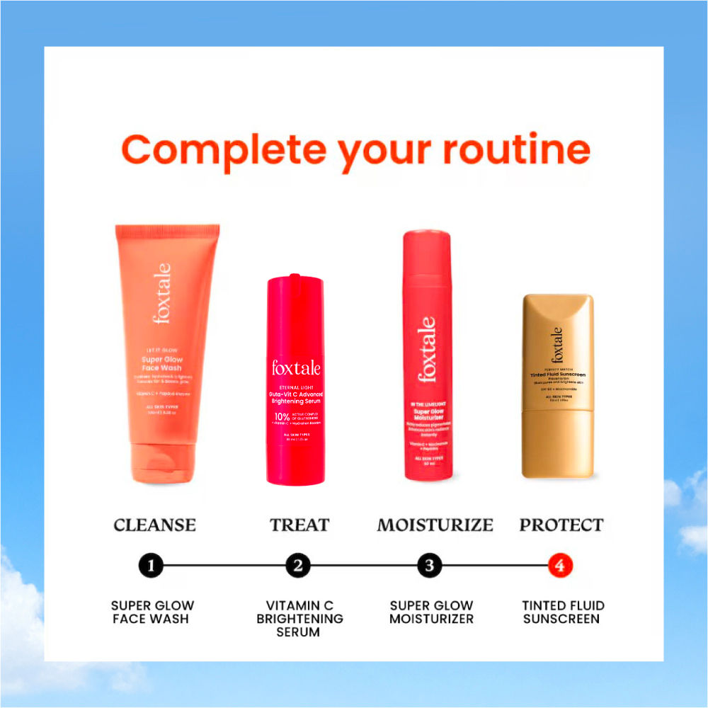 Foxtale SPF 50 PA+++ Tinted Fluid Sunscreen