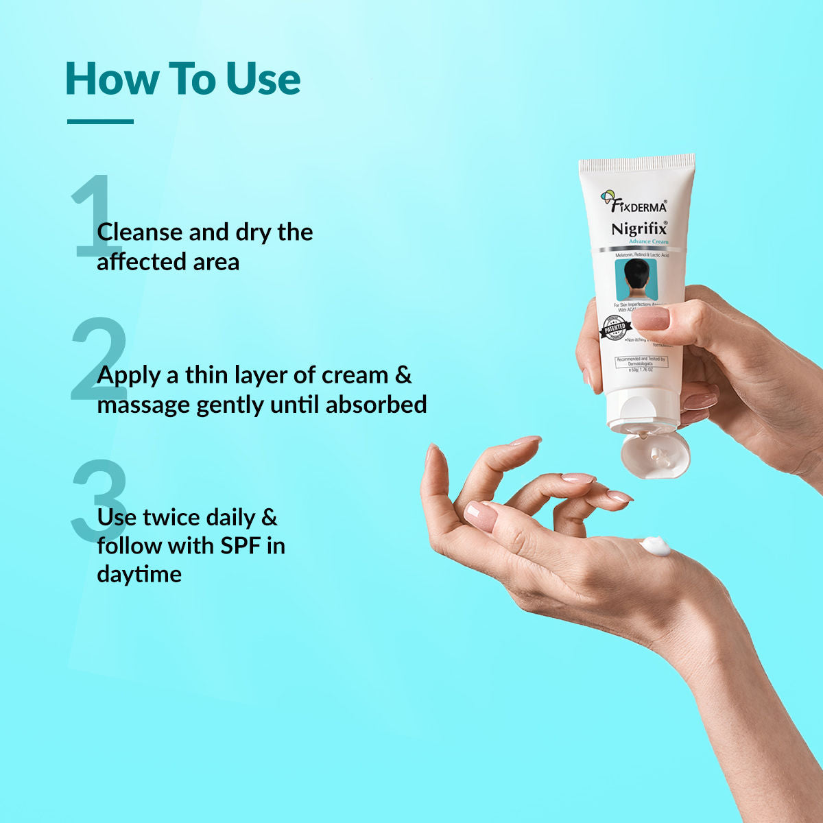 Fixderma Nigrifix Advance Cream for Acanthosis Nigricans with Melatonin, Dermatologist Tested