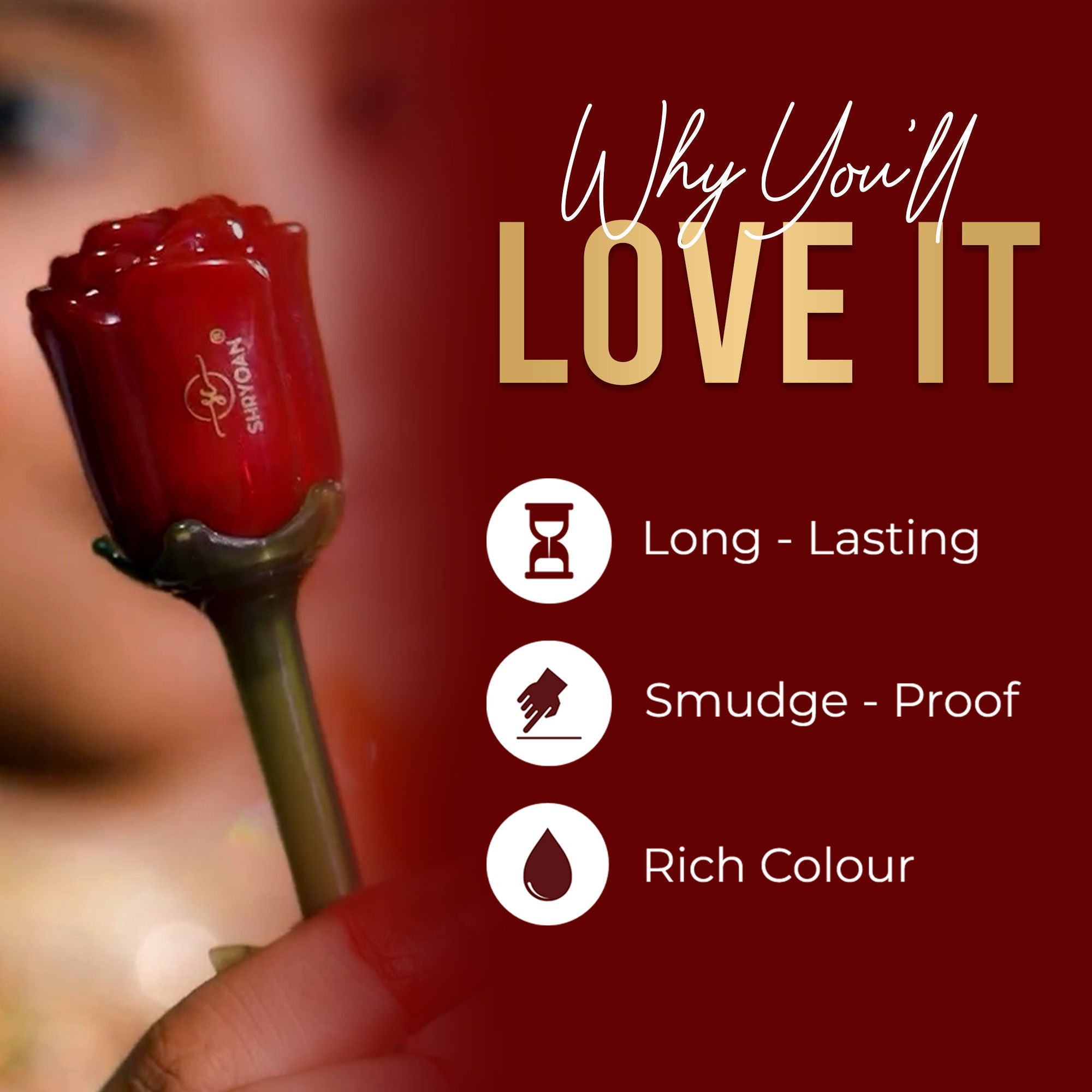Shryoan Rose Liquid Sindoor - Long Lasting, Smudge Proof & Waterproof