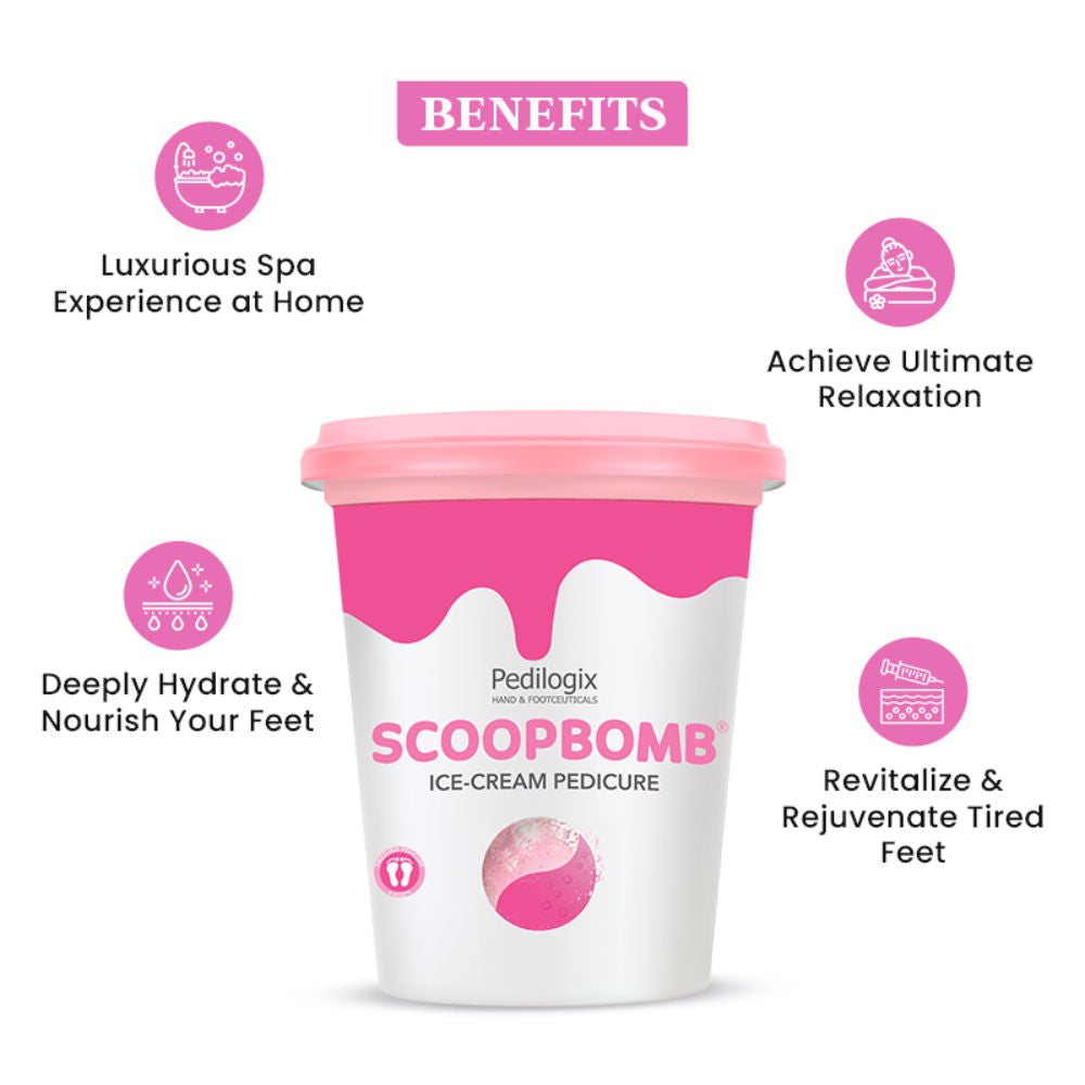 O3+ Pedilogix Scoop Bomb Pedicure With Bath Bomb