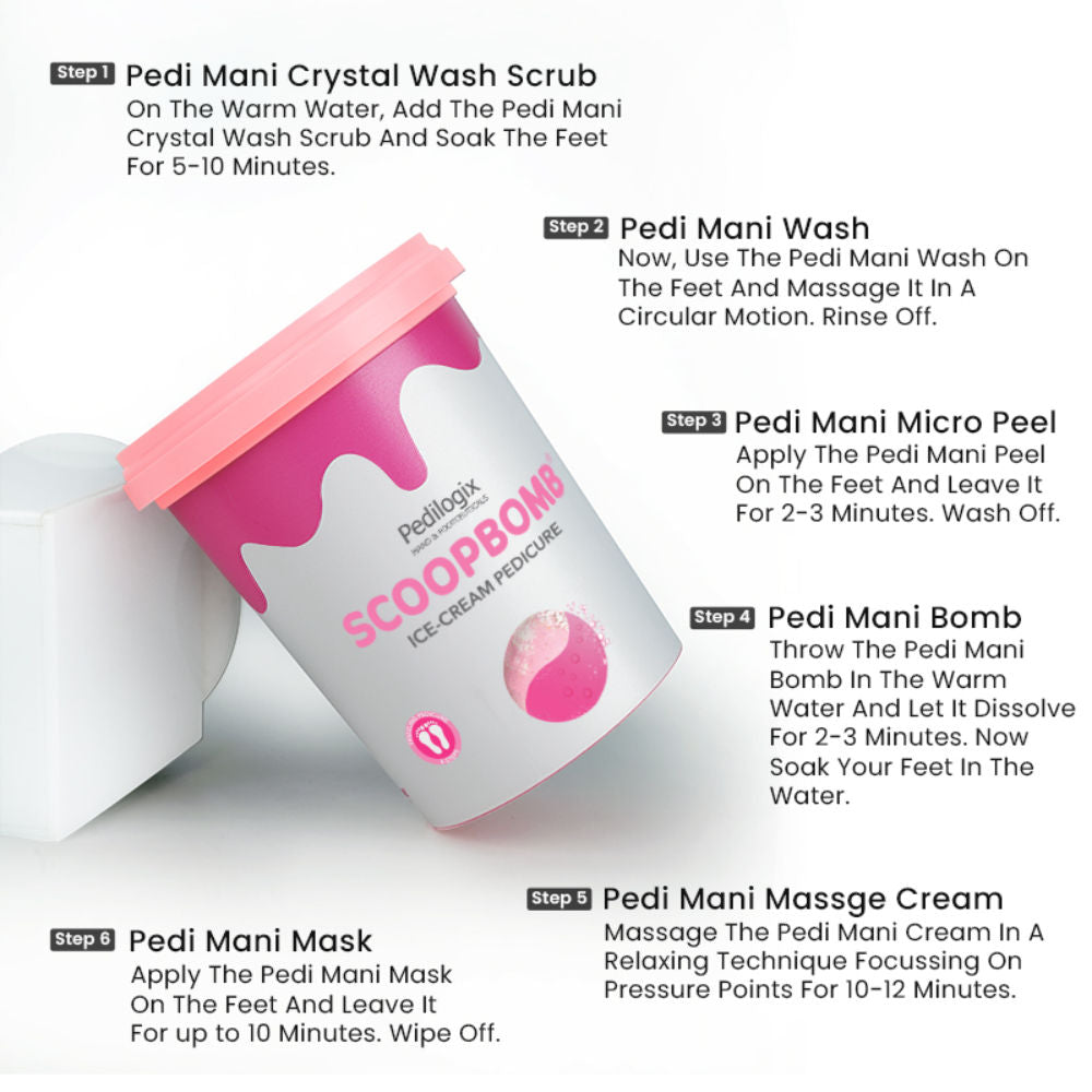 O3+ Pedilogix Scoop Bomb Pedicure With Bath Bomb
