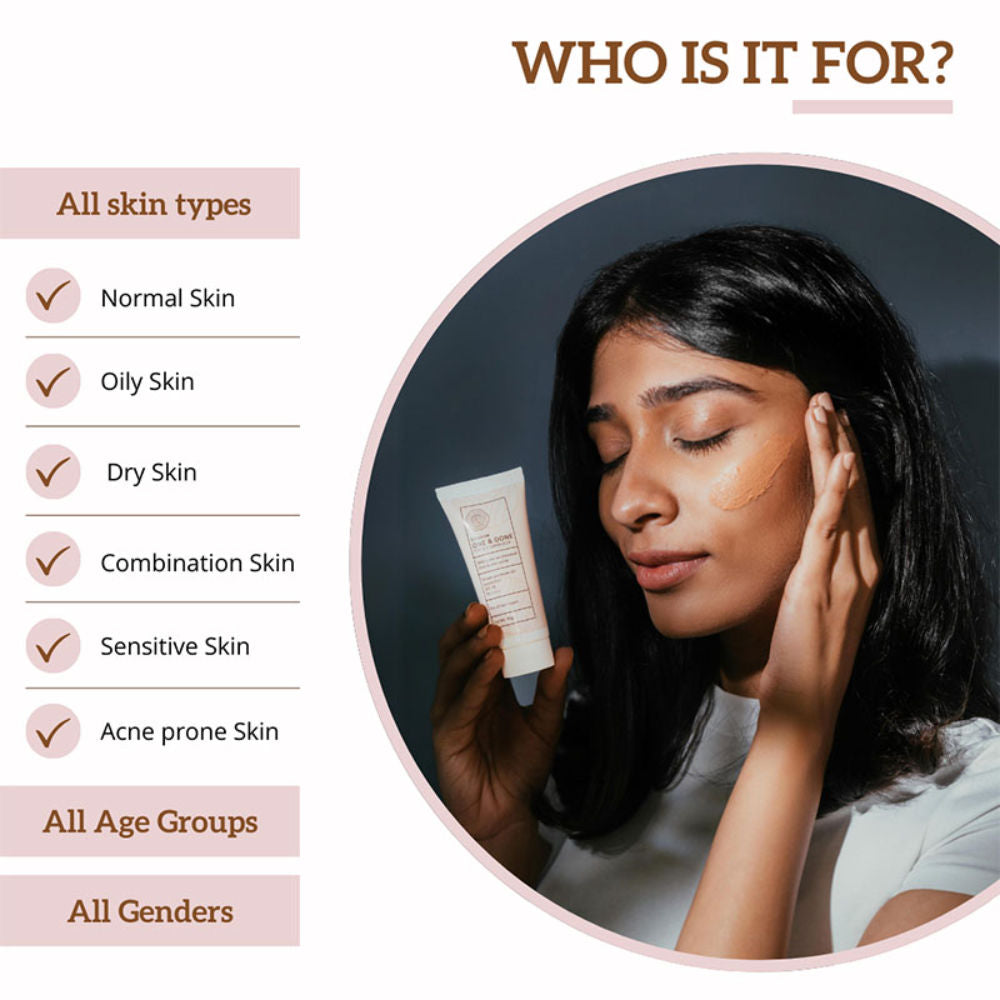 Sandiva One & Done Tinted Sunscreen With Zinc Oxide, SPF 35 PA++++, No White Cast