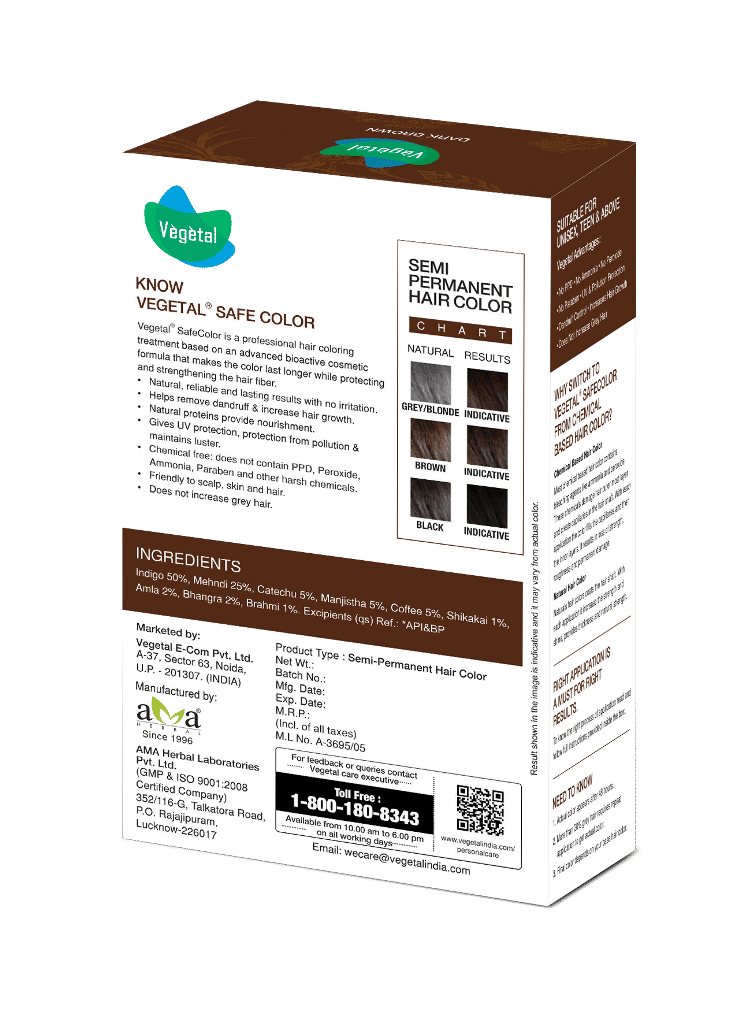 Vegetal Safe Color For Beard - Dark Brown