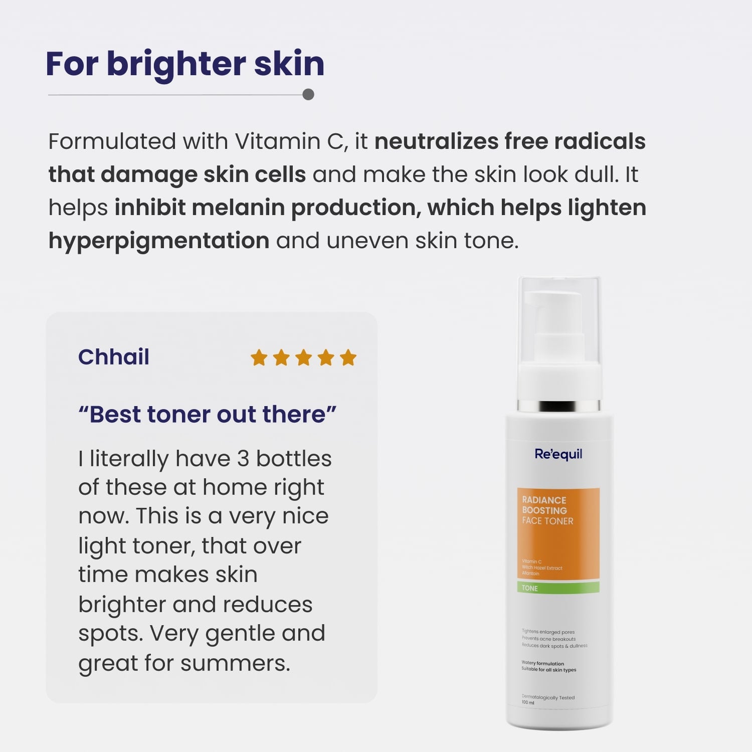 Re'equil Radiance Boosting Face Toner